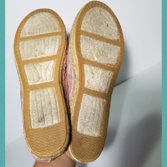 Simply Vera Wang Pink Beaded Embellished Slip On Espadrille Flats - Picture 8 of 9